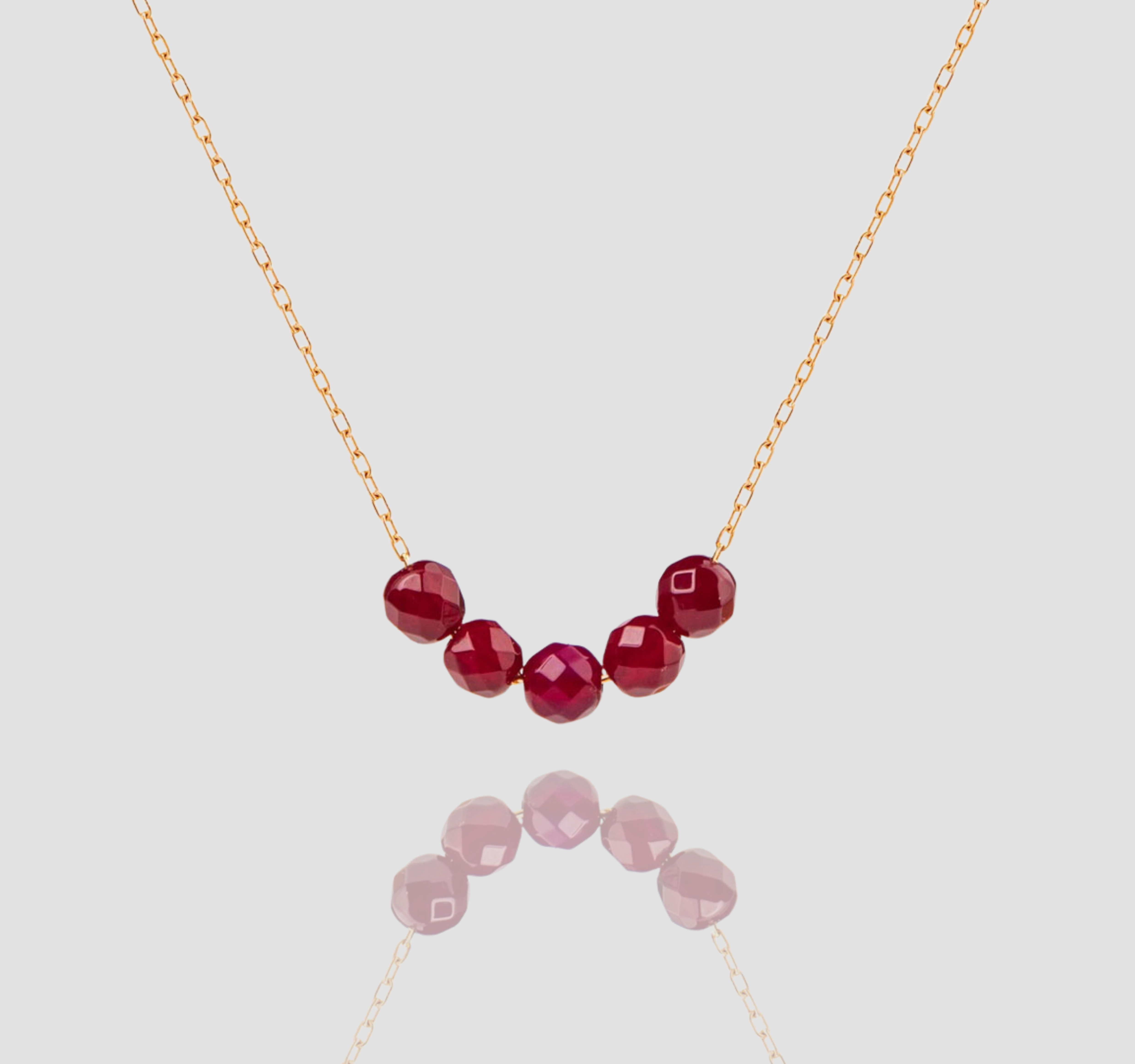 14k solid gold beaded necklace handmade