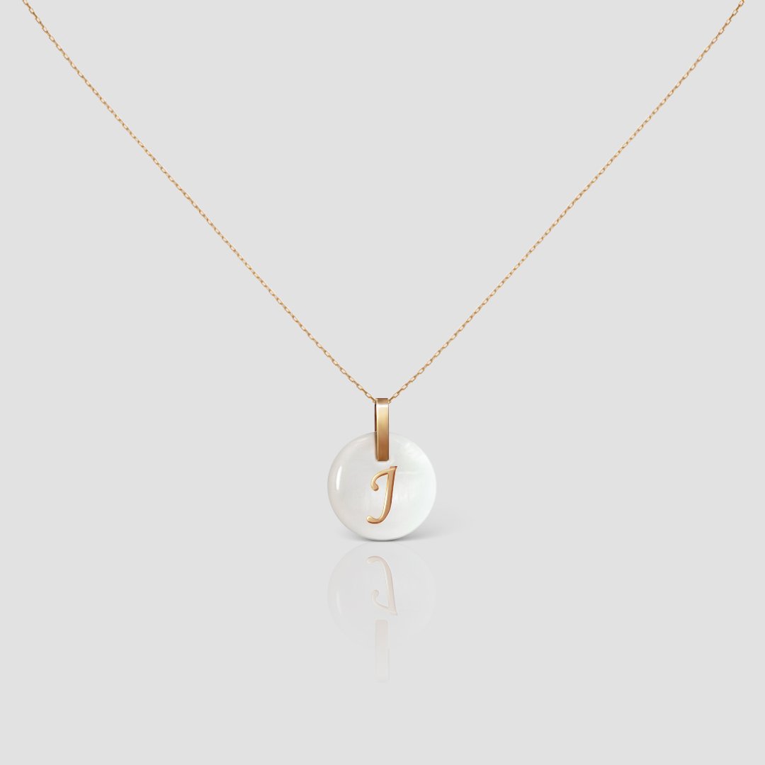 Initial Letter Necklace 14K Solid Gold Handmade - Image 13