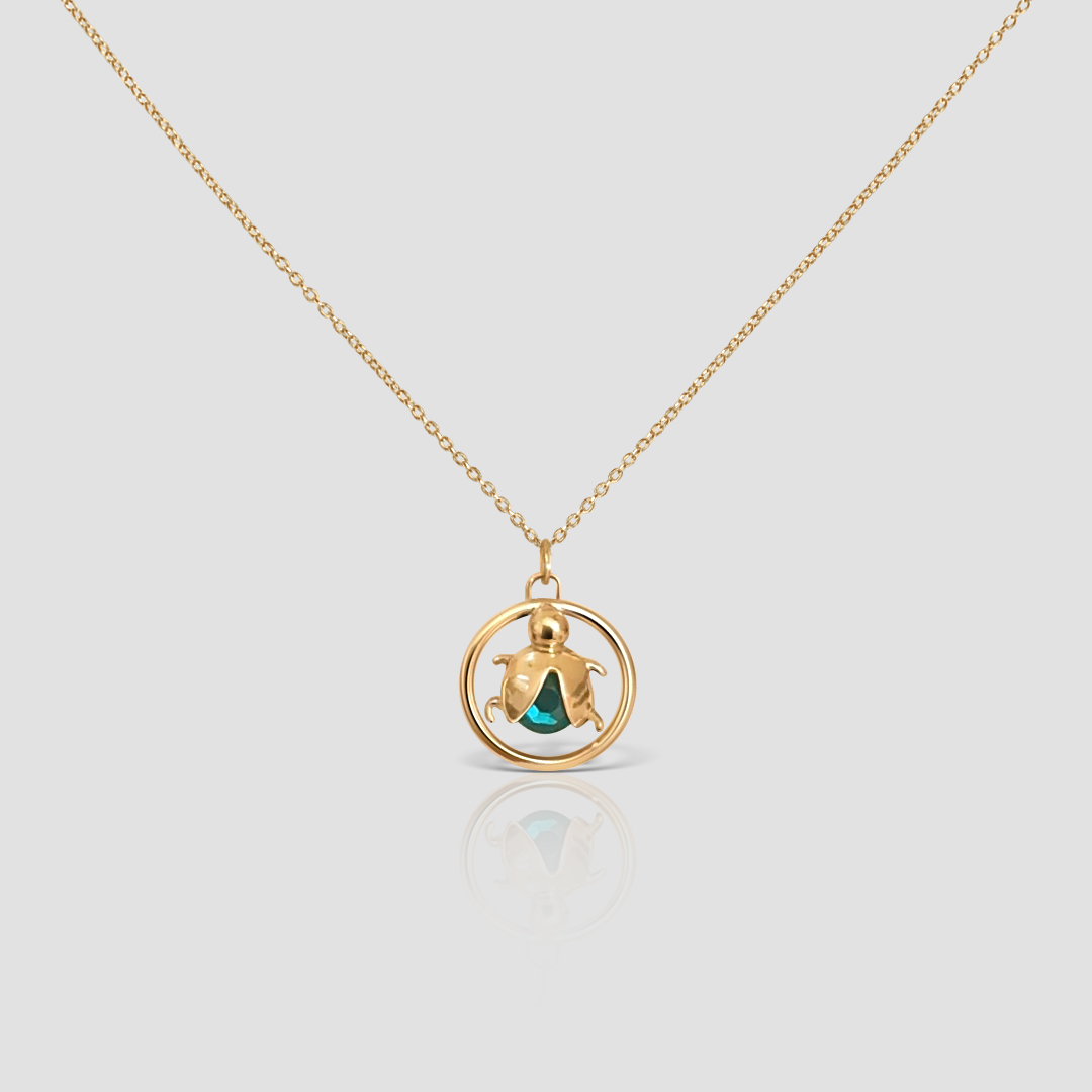 Handmade Solid Gold Ladybug Necklace - Image 9