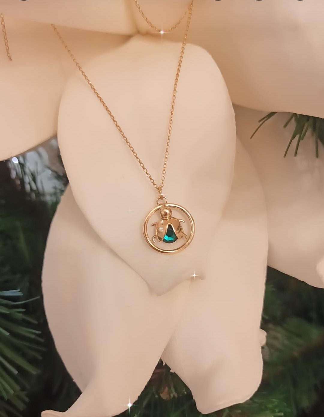 Handmade Solid Gold Ladybug Necklace - Image 15
