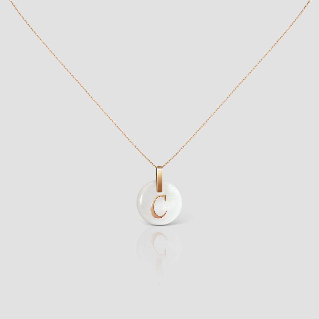 Initial Letter Necklace 14K Solid Gold Handmade - Image 12