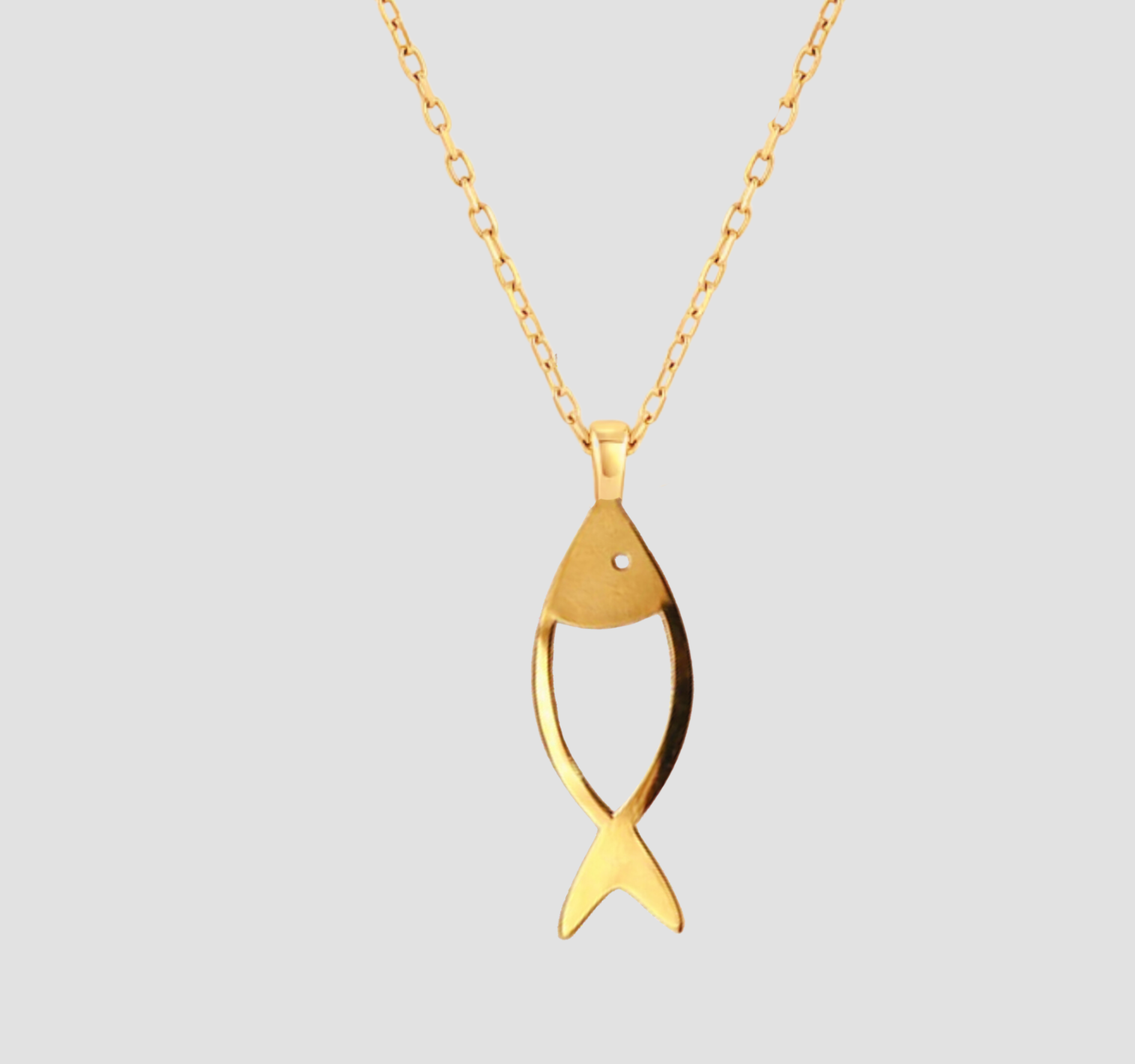 Fish Necklace, 14K Solid Gold Handmade Fish Pendant Necklace - Perfect Minimal Christmas & Valentine's Day Gift - Image 11