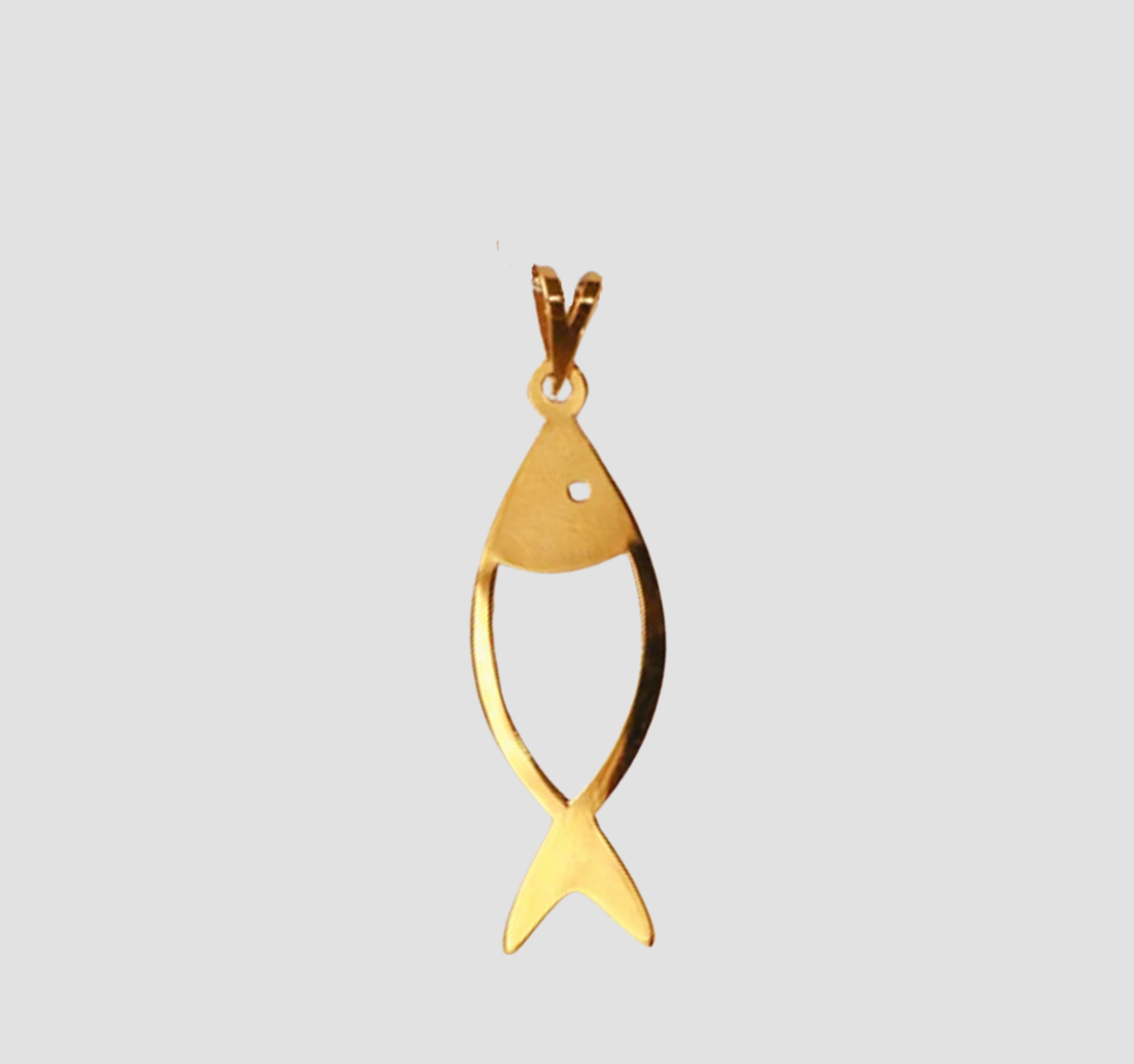 Fish Necklace, 14K Solid Gold Handmade Fish Pendant Necklace - Perfect Minimal Christmas & Valentine's Day Gift