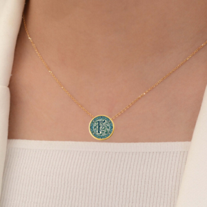 18k Solid Gold Initial Letter Necklace, Handmade Initial Custom Monogram Pendant, Personalized Name Letter F Necklace 18k Solid Gold Initial Letter Necklace, Handmade Initial Custom Monogram Pendant, Personalized Name Letter F Necklace