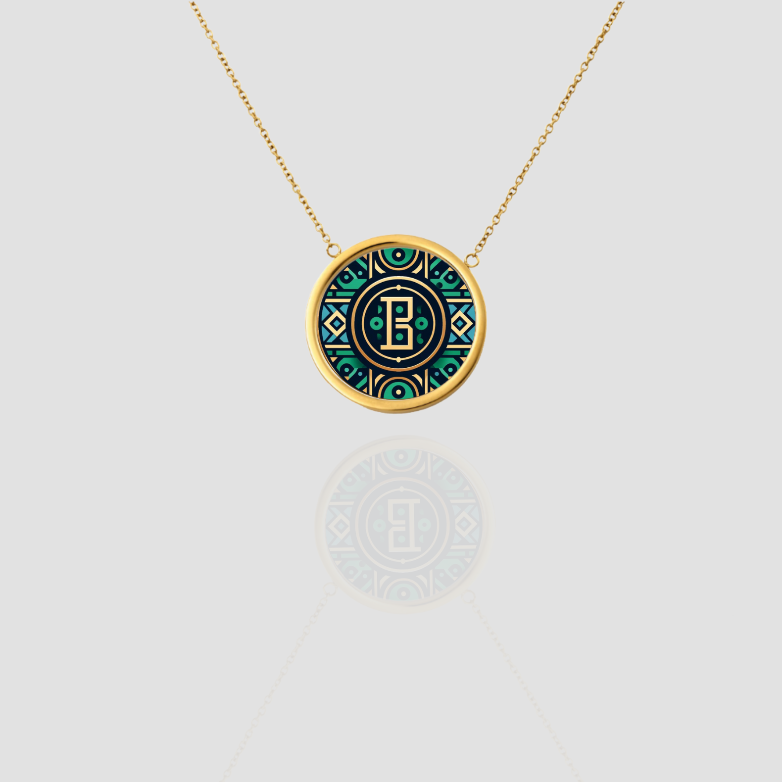 18k Solid Gold Initial Letter Necklace, Handmade Personalized Pendant Custom Monogram Necklace, Letter B Initial Pendant