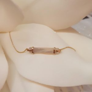 Handmade 18k Solid Gold Geometric Necklace, Minimalist Shell Pendant