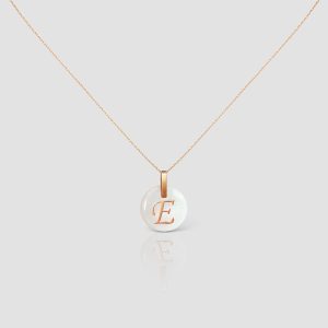 Initial Letter Necklace 14K Solid Gold, Handmade Initial Letter M, Personalized Necklace, Bridesmaid Gift, Birthday Gift, Christmas gift