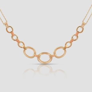 14k Solid Gold Chain Necklace, Handmade Round Link Chain, Chunky Necklace, Handmade Jewelry