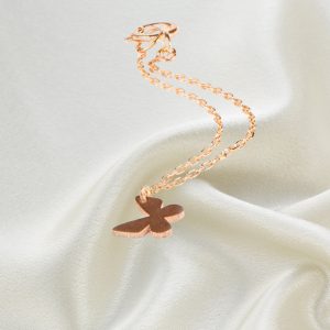 14k Solid Gold Butterfly Watch Charm, Handmade Elegant Watch Band Accessory, Minimalist Gold Watch Strap Hanging Jewelry