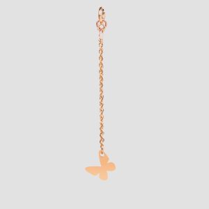 14k Solid Gold Butterfly Watch Charm, Handmade Elegant Watch Band Accessory, Minimalist Gold Watch Strap Hanging Jewelry