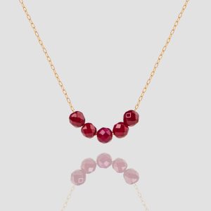 14k solid gold Tourmaline Beaded Chain Necklace, handmade Tourmaline Beaded Necklace, Tourmaline Choker charms Necklace 14K Solid Gold