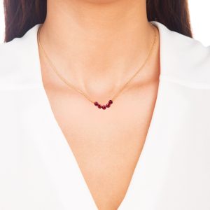 14k solid gold Tourmaline Beaded Chain Necklace, handmade Tourmaline Beaded Necklace, Tourmaline Choker charms Necklace 14K Solid Gold