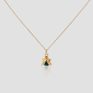 18K Solid Gold Ladybug Necklace, Handmade bug Jewelry, Ladybug Pendants Necklace, 750 Solid Gold ladybug Jewelry