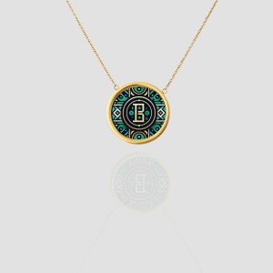 18k Solid Gold Initial Letter Necklace, Handmade Personalized Pendant, Custom Necklace, Letter B Initial Pendant
