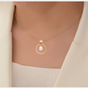 Handmade 18K Solid Gold Necklace | Dainty Minimal Karma Necklace | Handmade Jewelry Birthday Gift for Her