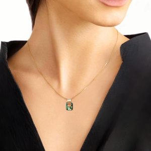 Handmade Abalone Necklace, Solid Gold Abalone Sea Shell Pendant, Solid Gold Boho Jewelry Gift for her