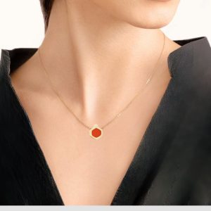 14k Solid Gold Pomegranate Charm Necklace, Handmade Elegance