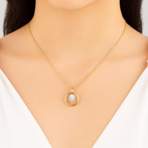 Handmade Solid Gold Pearl Karma Necklace | Dainty Minimalist Jewelry